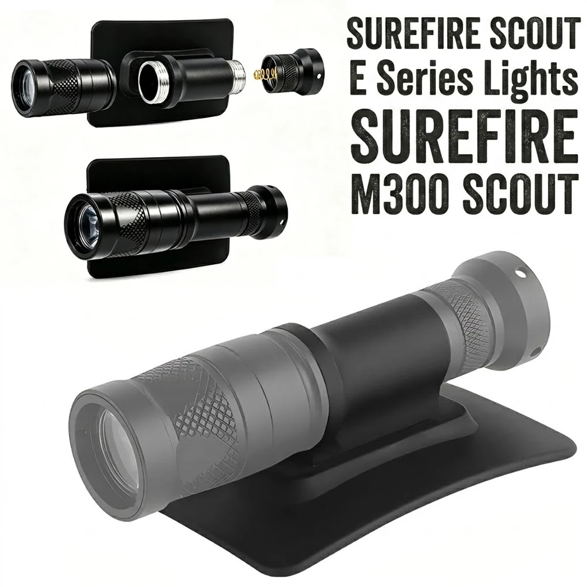 

Тактическое крепление на шлем для фонаря Surefire Scout M300 E-Series, многофункциональный модульный аксессуар для страйкбола и стрельбы