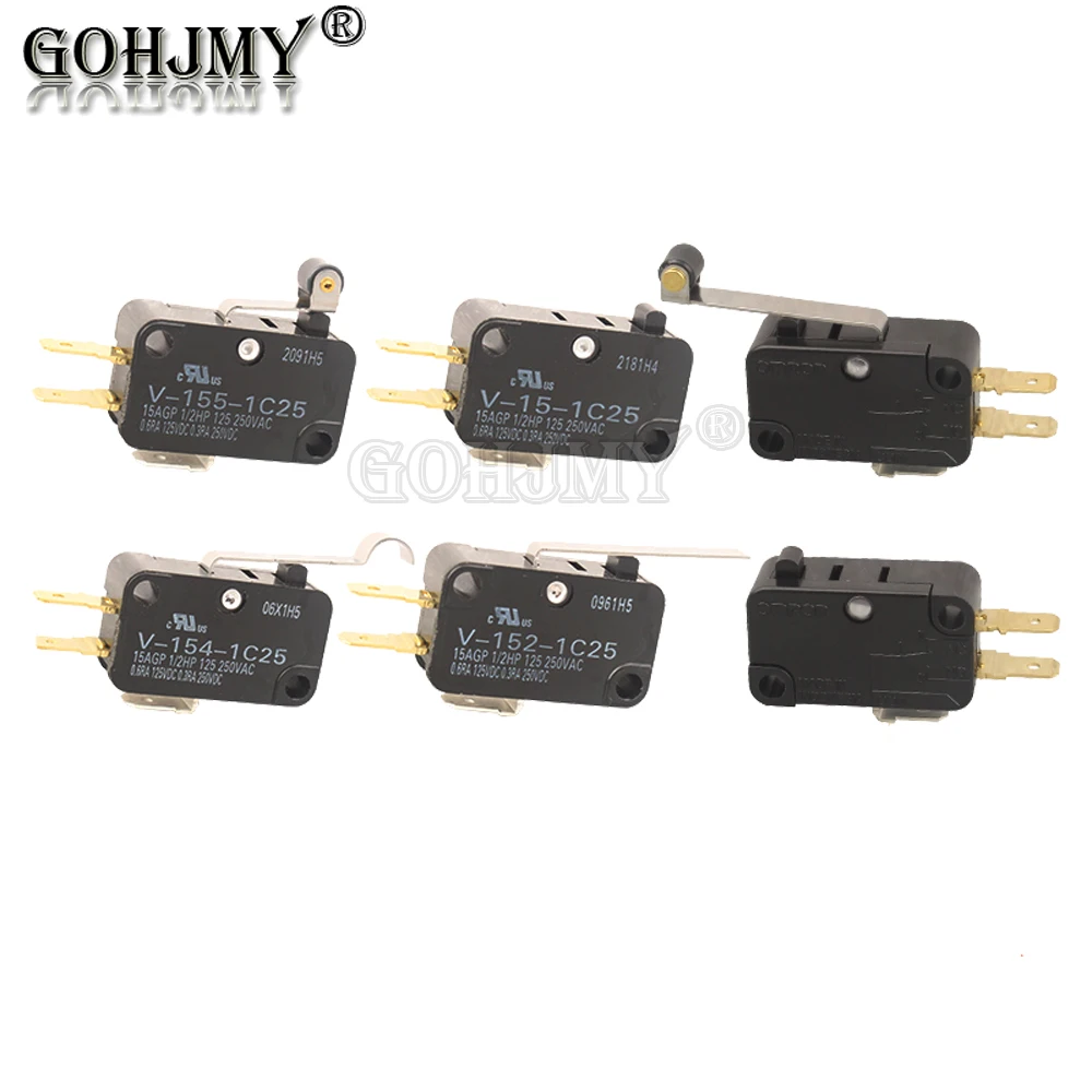 1PCS The Micro Switch Travel Switch V-15-1C25 V-152-1C25 V-153-1C25 V-154-1C25 V-155-1C25 V-156-1C25 10A 250V Limit Switch