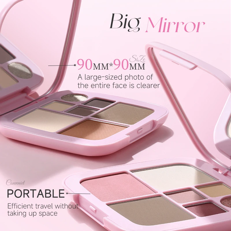 مجموعة أحمر الخدود لظلال العيون ذات سبعة ألوان من لايف جيرلز، مجموعة واحدة من ظلال العيون ذات اللمعان العالي واللؤلؤ غير اللامع،