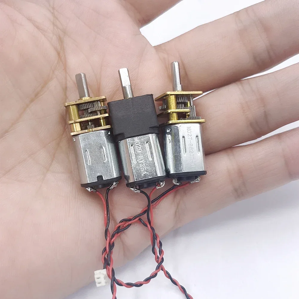 Motor de engranaje de rueda de Metal Mini N20, 3V de CC, 5V, 6V, 35/70/100/200/500rpm, velocidad lenta, gran par, microreducción, GA12-N20