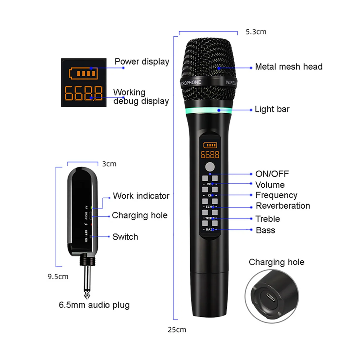 POP-lUHF беспроводной микрофон ручной Bluetooth микрофон для караоке студия записи домашняя вечеринка пение для автомобиля
