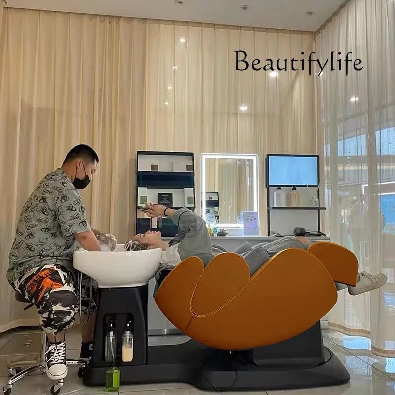 X Intelligent Electric Massage Hair Chair Flushing Bed Multifunctional Rotating Scalp Care Chair Shampoo Bed