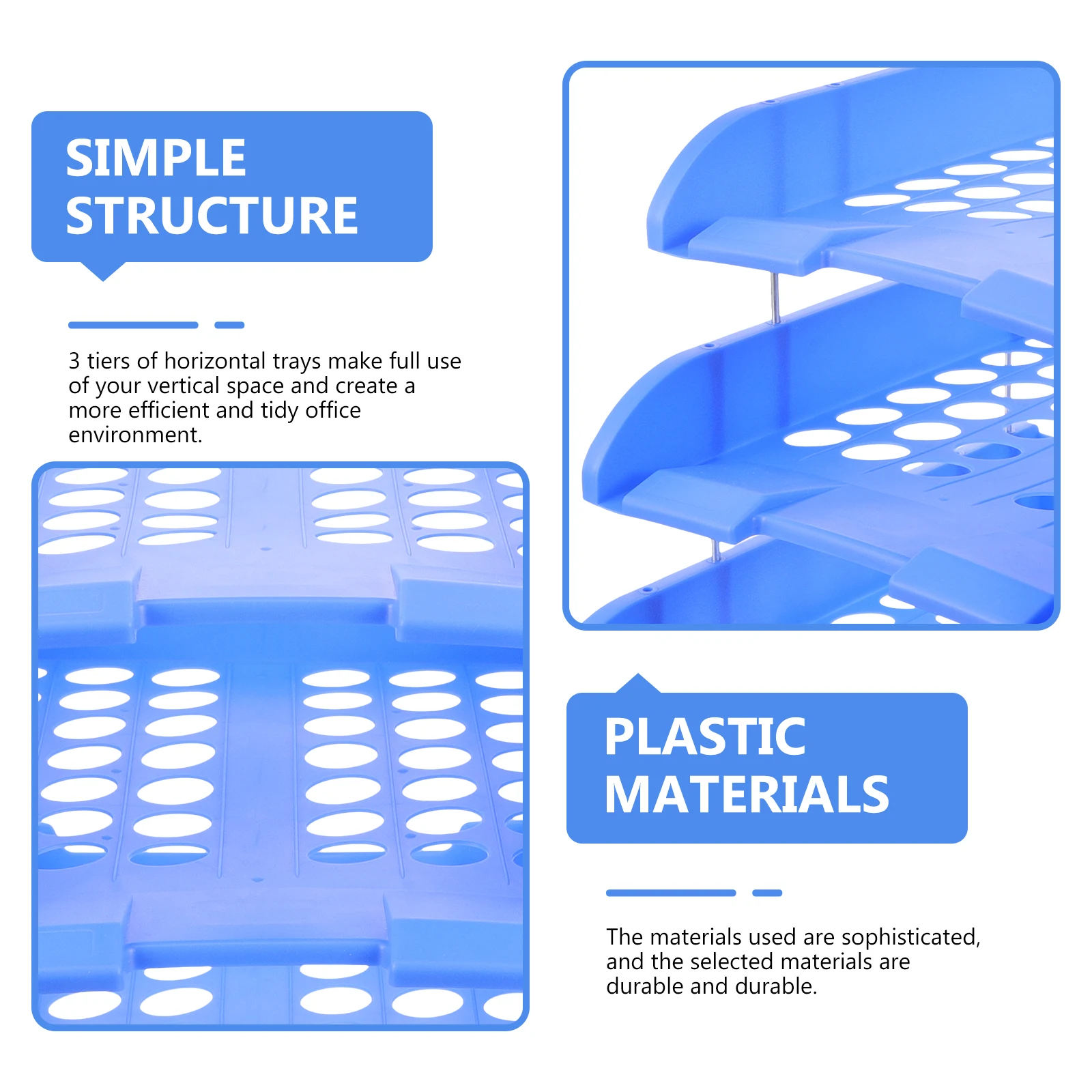 

Three-layer File Shelf Paper Tray Organizer Desktop Document Storage Organizers The Office