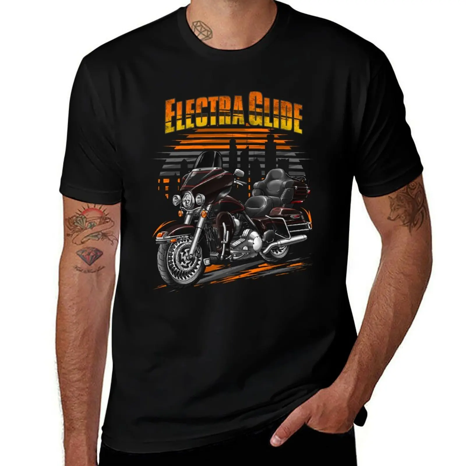 

Motorcycle Electra Glide Ultra Classic FLHTCU & FLHTCUI 2011 (Merlot Sunglo & Vivid Black) for Motorcycle Riders T-Shirt
