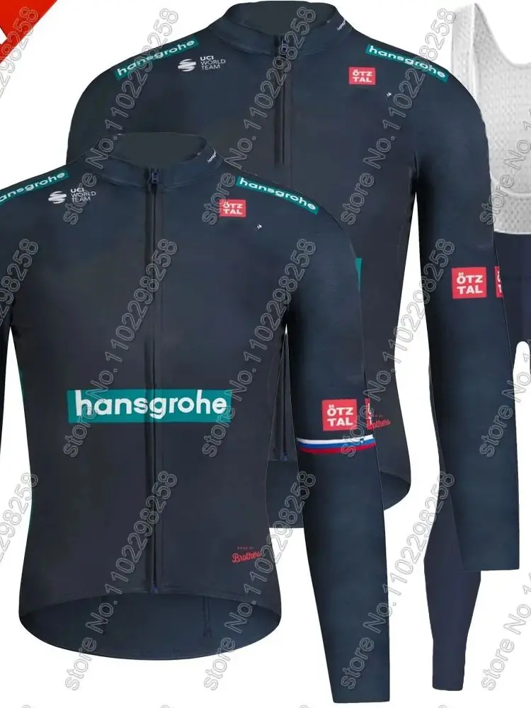 AliExpress Maillot Boraful Hansgrohe 2025 Cycling Jersey Set Slovenia Roglic Winter Clothing Men Long Sleeve