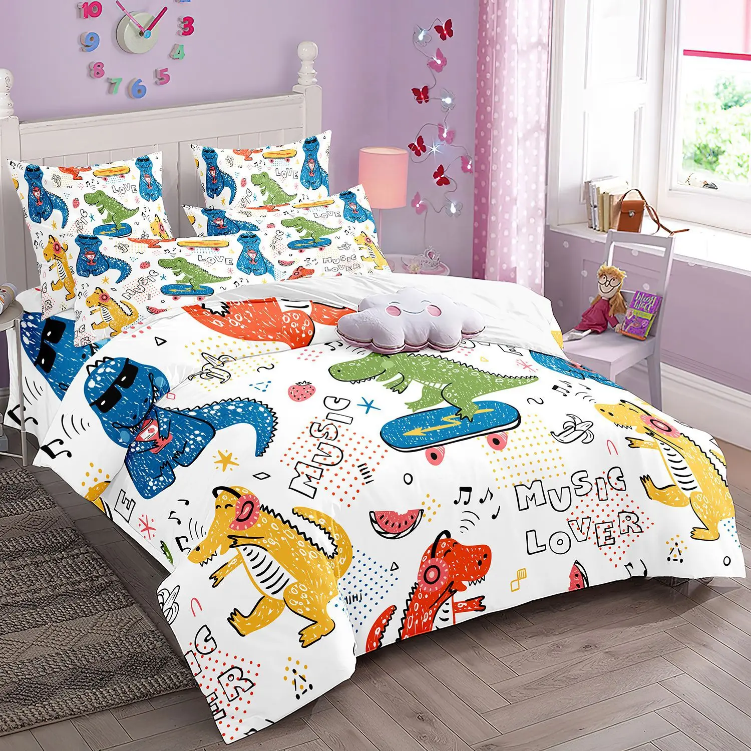 2/3pcs bedding set Digital Print Comfortable Duvet Cover for Home Bedroom Decoration, 1 Duvet Cover and 2pillowcase with Zippers