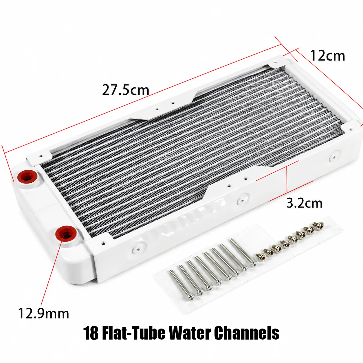 G1/4 90mm 120mm 240mm 360mm 480mm PC Water Cooling Radiator Aluminum Heat Exchanger 17 FPI for Computer Liquid Cooling System