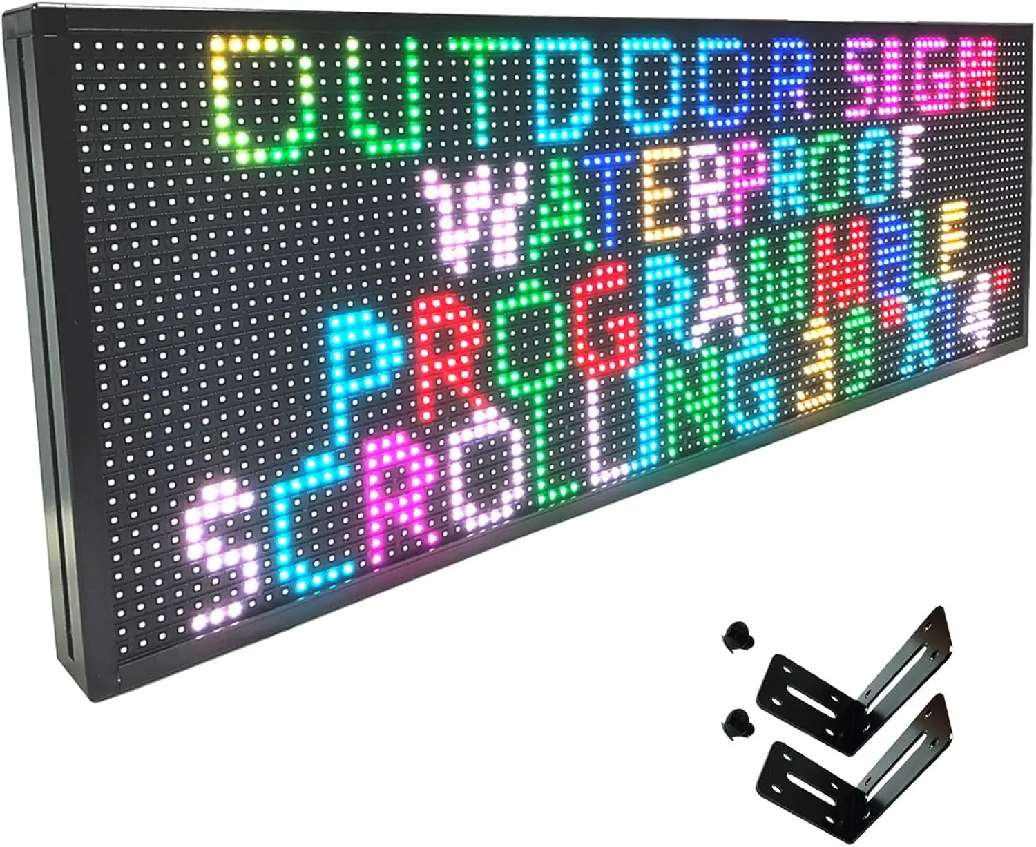 

HS Programmable Scrolling Led Sign, Outdoor Digital Display Messsage Board, Full Color High Brightness WIFI Control,Text Customa