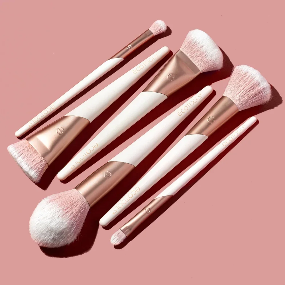 فرشاة مكياج بودرة نباتية فضفاضة، شعيرات ناعمة خالية من القسوة، كريم أساس متعدد الاستخدامات، مقبض مدبب دقيق