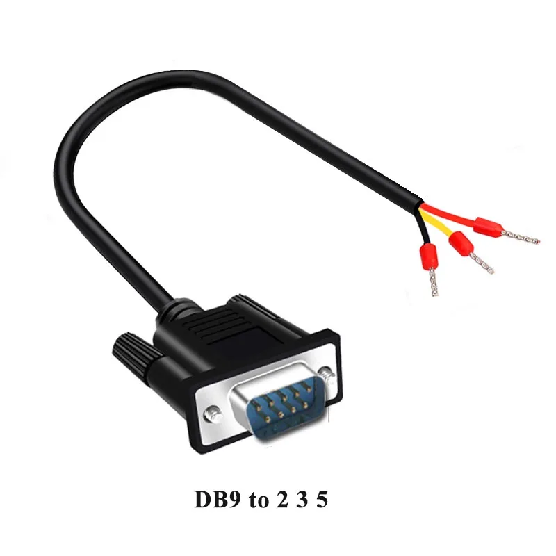 Pure Copper DB9 Serial Port Cable RS232 Single Head Line 9-pin to 3-core XH2.54 Terminal Connection Wire 485 422 235 Data Cables