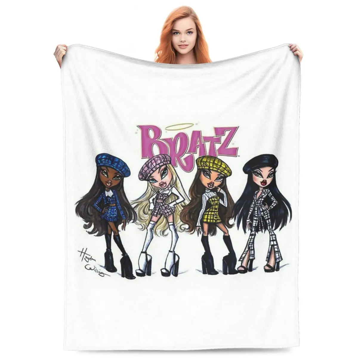 

Bratz Rock Angelz Doll Blanket Fleece Sofa Throw Blanket Portable Throw Blankets for Home Bedroom Outdoor Throws Bedspread Quilt