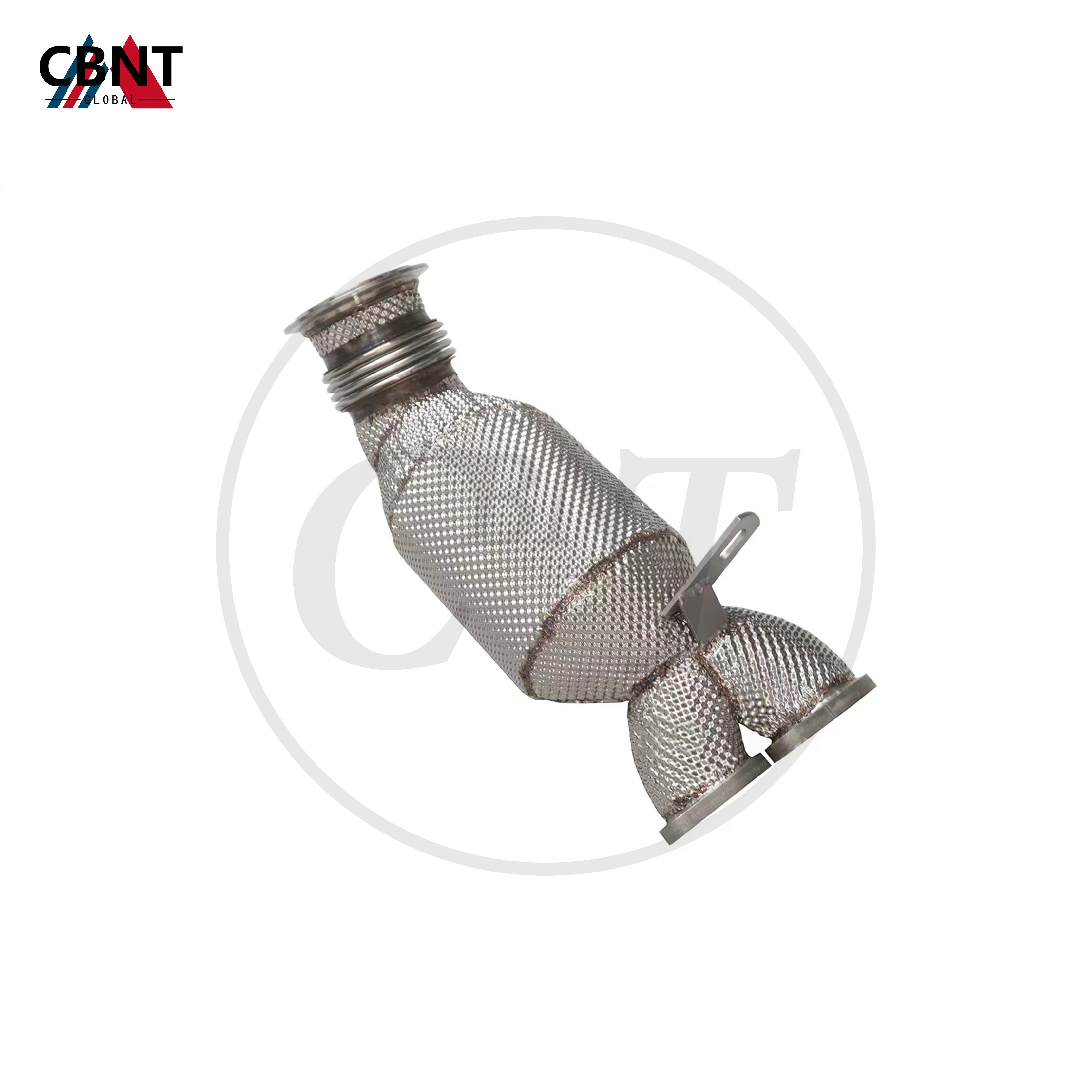 CBNT Exhaust System with Heat Shield for BMW E90 E92 E93 N55 335i 3.0T Catted/Catless Downpipe SS304 Performance Exhaust-pipe