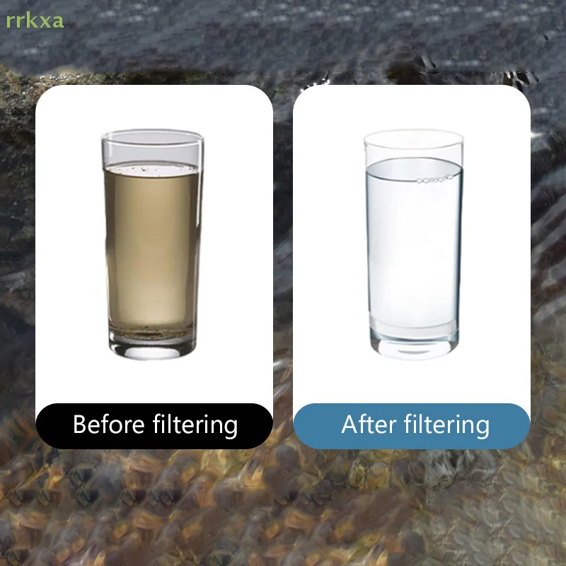 

Портативный фильтр для воды 396 галлонов, ультралегкий, 0,01 микрон, 4-ступенчатая система фильтрации, соломинка-фильтр для выживания