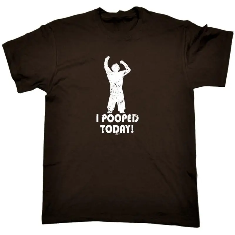 

Мужская забавная новинка футболка Pooped Today