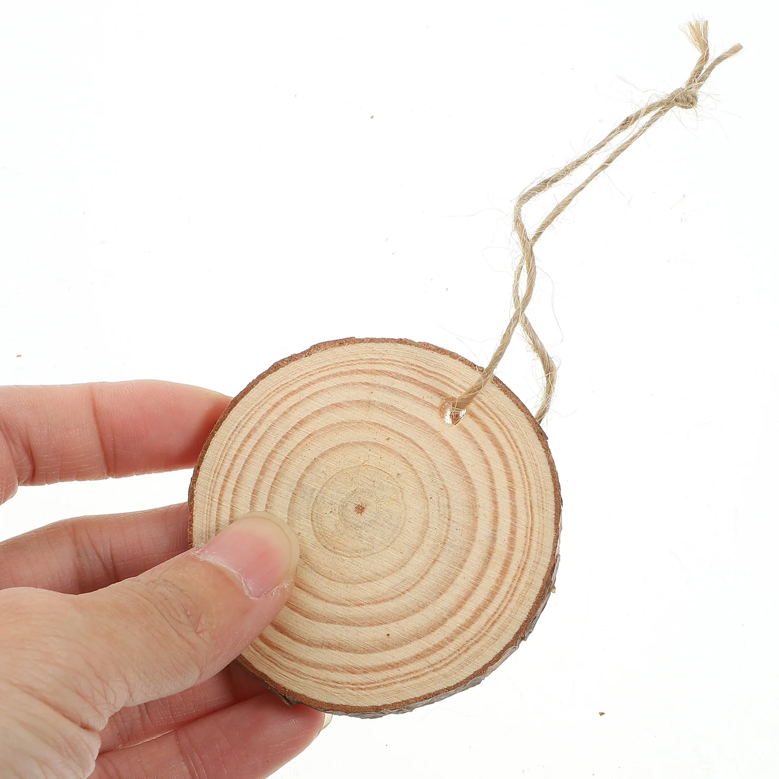 10 Pcs Christmas Decorations Ornaments Wood Crafts Wooden to Paint Unfinished Round Slices Predrilled for