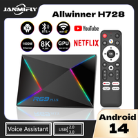 R69PlUS TV Box Ultra HD 8K Allwinner H728 Octa-Core Voice Control 1000M Ethernet Support Netflix Google TV WIFI 6 Set Top Box