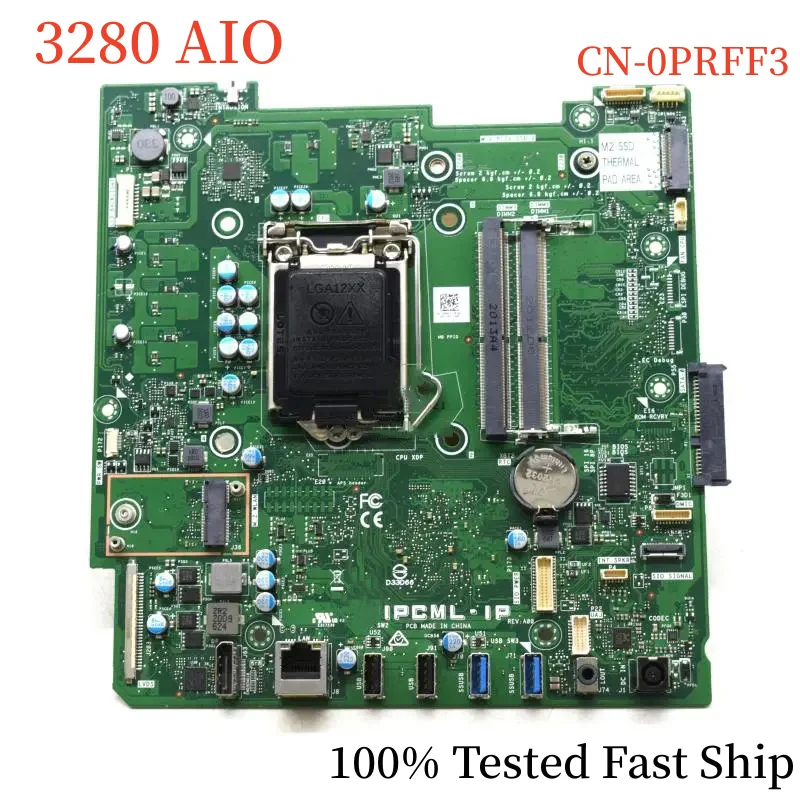 

CN-0PRFF3 For Dell Optiplex 3280 AIO Motherboard IPCML-IP 0PRFF3 PRFF3 LGA1151 DDR4 Mainboard 100% Tested Fast Ship