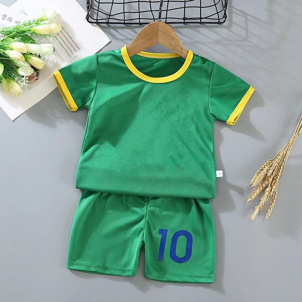 Kids Football Jersey Boy Soccer Jersey Set Polyester Soccer Breathable Football Uniform For Children girl Jersey shorts sets