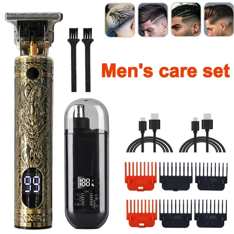 Portable T9 Hair Clipper Nasal Hair Device Boyfriend Gift USB Charging Hair Cutting Electric Hair Trimmer For Men Face Care Tool