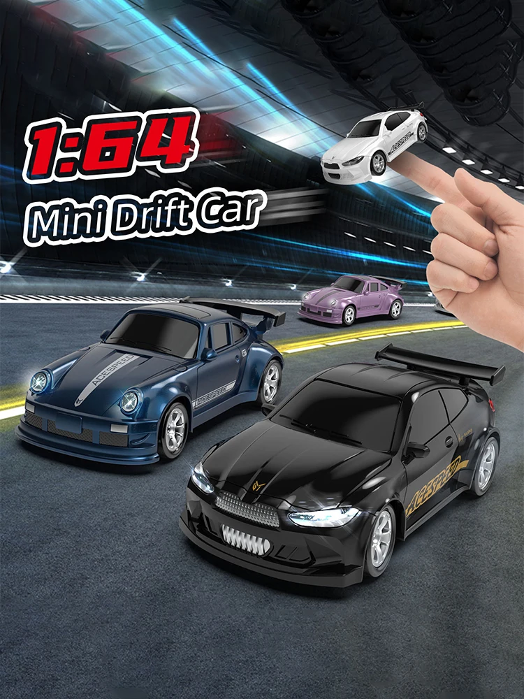 2025 Nieuwe 1/64 Rc Auto Desktop Afstandsbediening Auto Speelgoed Stunt Afstandsbediening Drift Auto Rc Mini Racing 2.4g Simulatie Speelgoed Model Gif - afbeelding 2