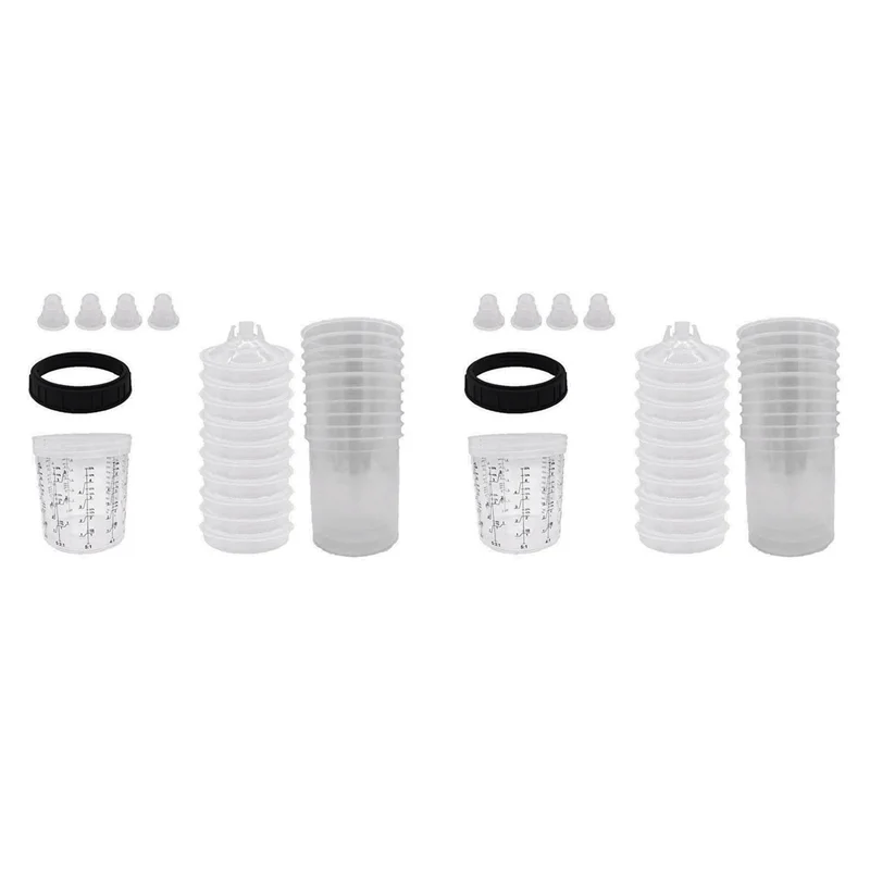 

ABWZ-2Set 600CC Одноразовая чашка для краски Спрей-чашка Резервуар для смешивания краски Тип H/O Быстрая одноразовая чашка-спрей