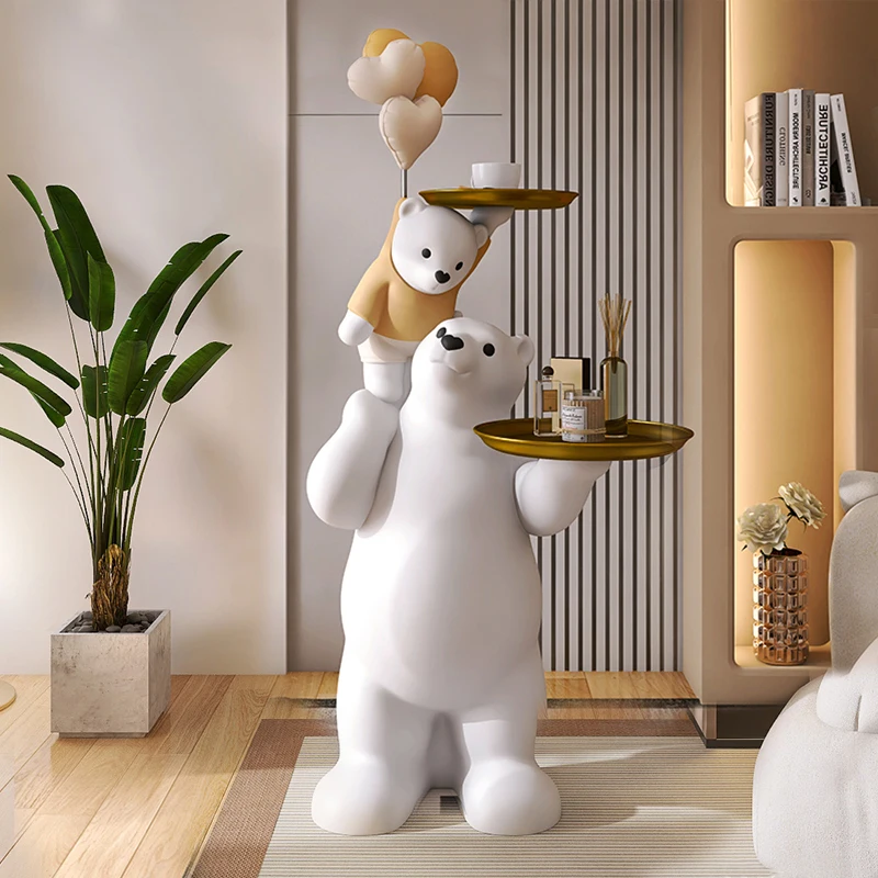 Big Bear Large Violent Bear Floor Lamp Ornament Living Room Sofa Home Furnishing Soft Decoration