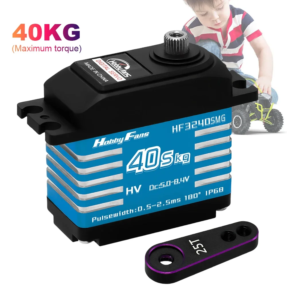 4 SZTUK 40KG RC Cyfrowy bezszczotkowy serwomechanizm IP68 Wodoodporny metalowy serwomechanizm 25T Serwomechanizm do robotów gąsienicowych 1/12 1/10 1/8 RC Cars