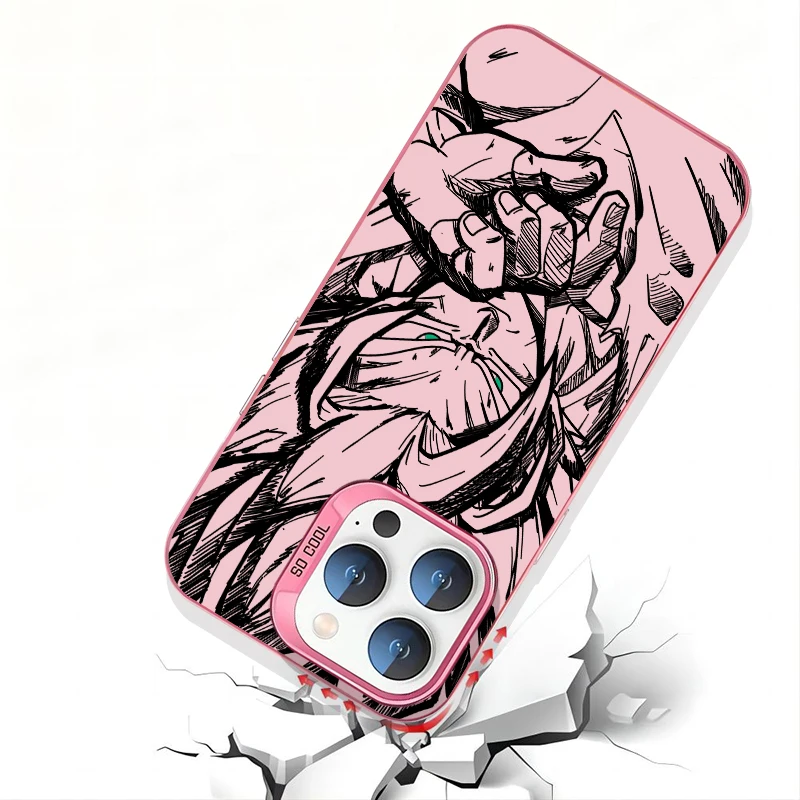 Comics D-Dragon Ball Saiyan For Apple iPhone 15 14 13 12 11 XS XR X Pro Max Plus Colorful Silver Cover Phone Case image 5