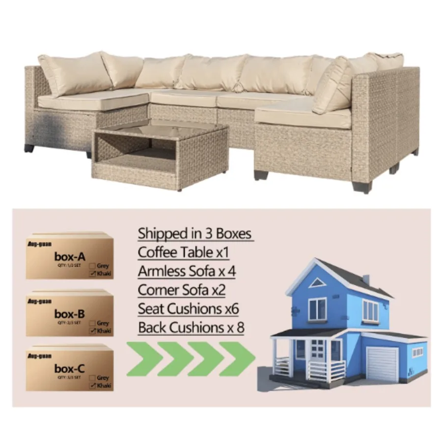 

7piece Patio Sofa Furniture Set