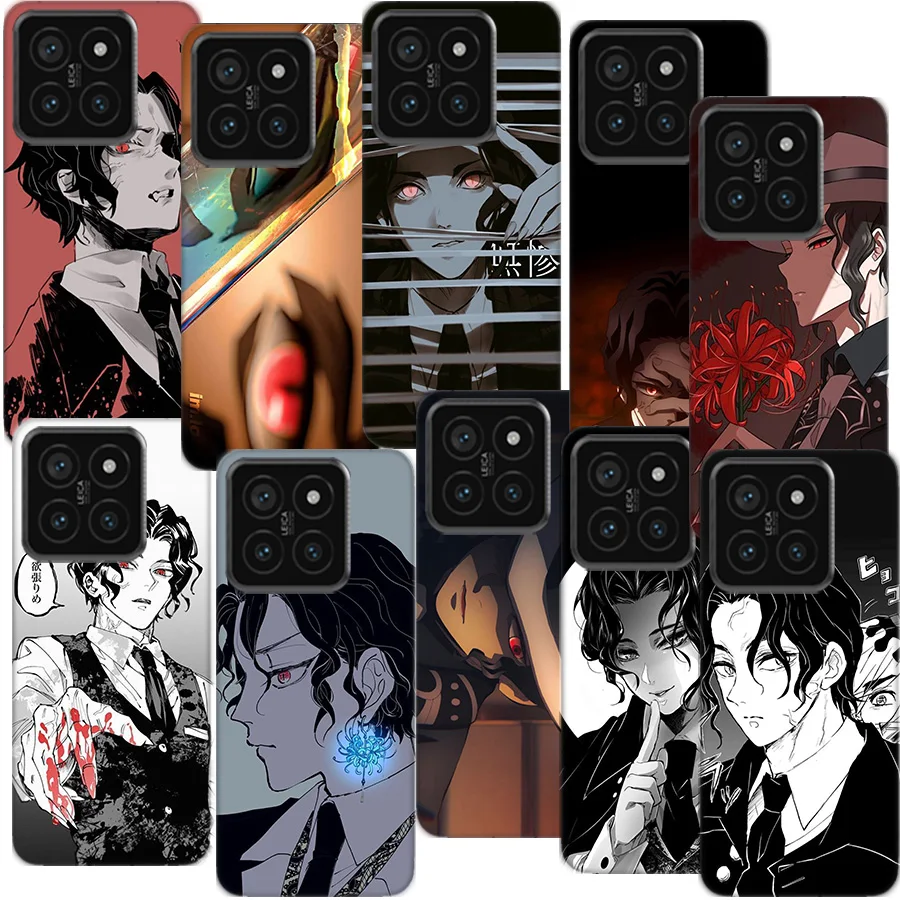 Demon Slayer Kibutsuji Muzan Clear Phone Case For Xiaom Mi 12 12T 11T 10T 9T 13 11 10 9 8 Lite CC9 CC9E Pro 6X 5X A1 A2 A3 Cover