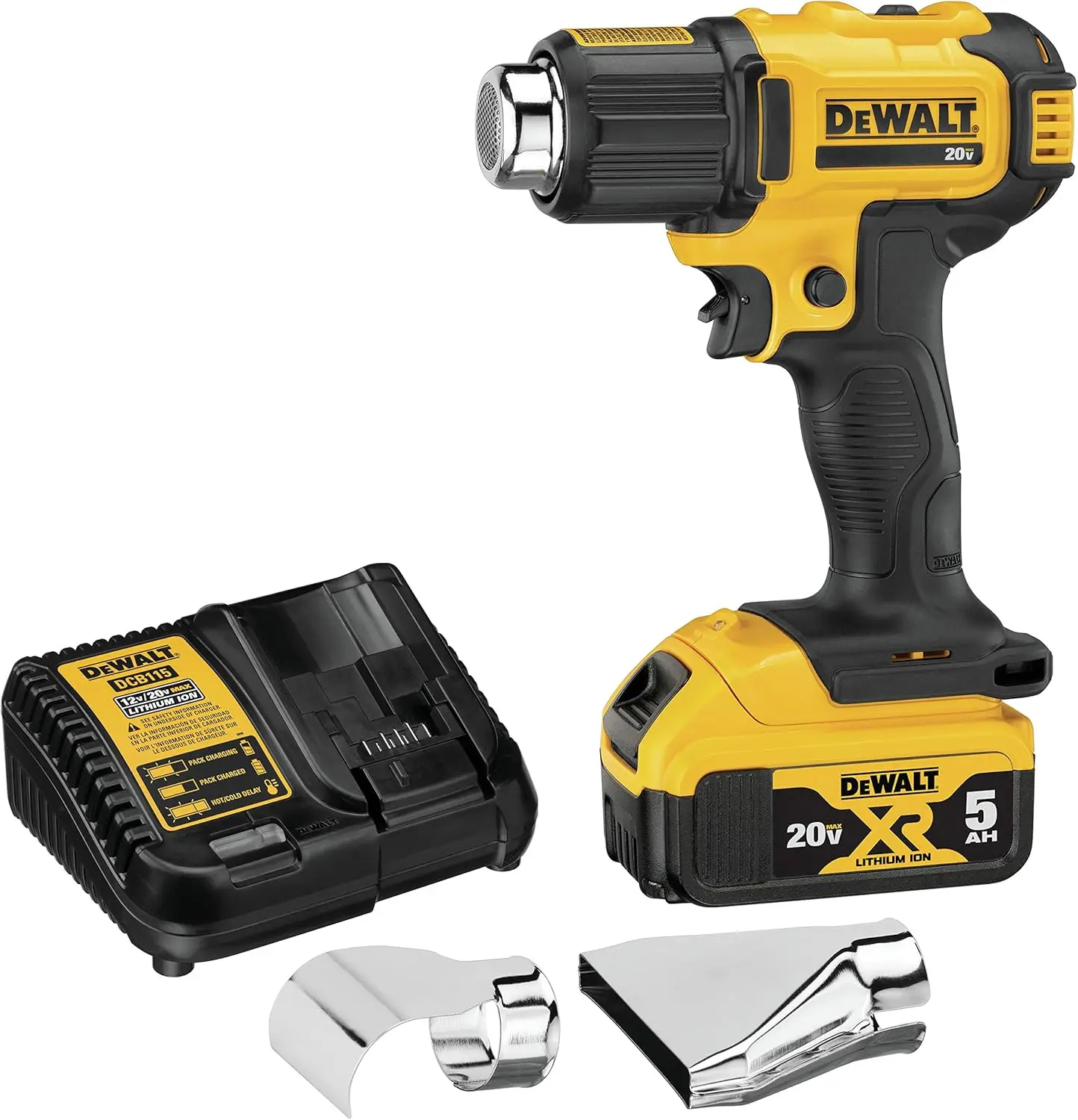 DEWALT 20V MAX Heat Gun Kit, Cordless, Up to 990 Degrees, 42 Minutes of Run Time, Battery and Charger Included (DCE530P1)