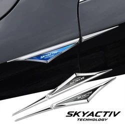 Автомобильные наклейки из сплава, аксессуары для Mazda skyactive 2 3 5 6 8 cx3 cx4 cx5 cx7 cx8 cx9 cx30 mx5 rx8, 2 шт.