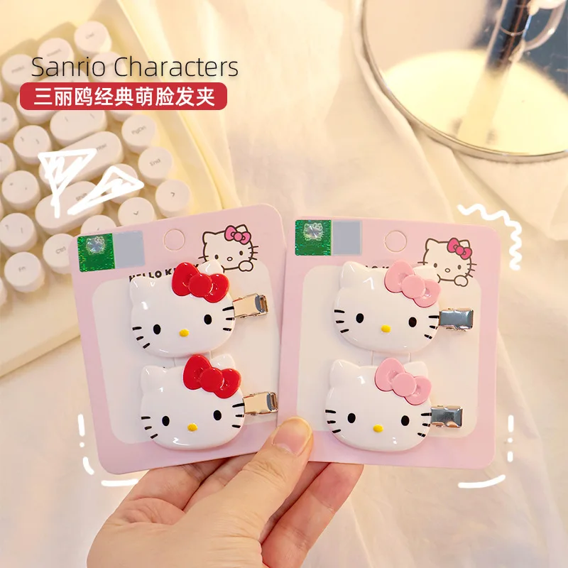 

Miniso Hello Kitty Hairpin Girl Hair Clips Cute Cartoon Kitty Cat Hairclip Head Ornament Doll Hairpin Girls Gifts