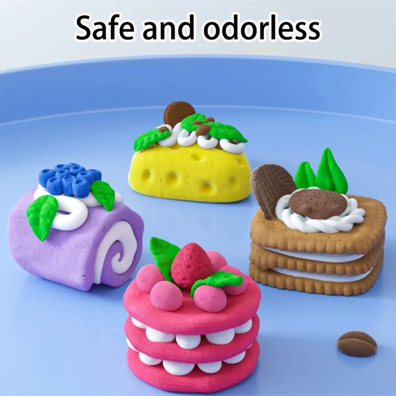 12/24/36 컬러 클레이 공기 건조 클레이 세트 조각 도구가있는 초경량 플라스틱 클레이 DIY 공예 친구를위한 장난감 선물 어린이