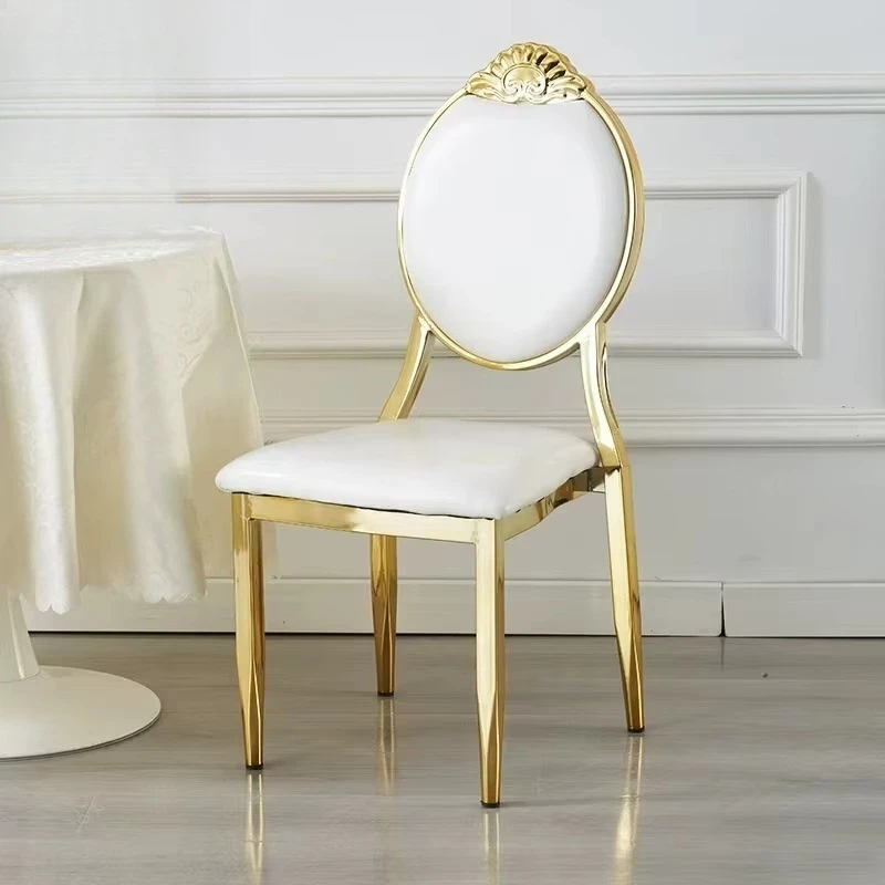 Luxury gold stainless steel durable banquet chair for villa hotel events