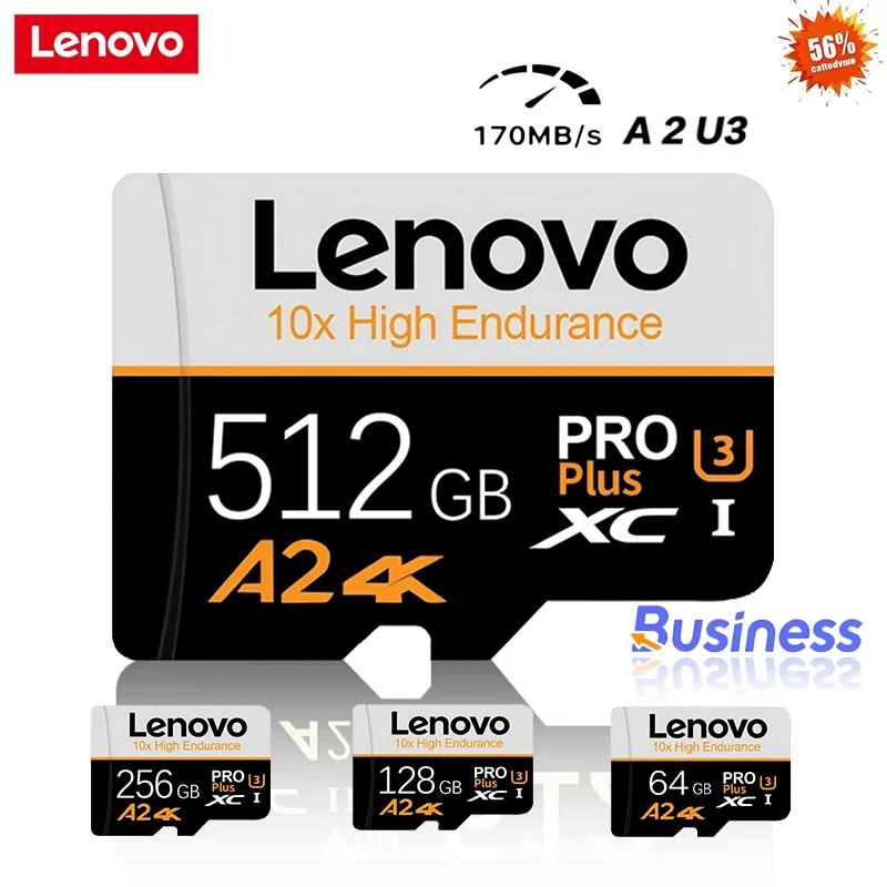 

Lenovo Class10 Micro TF/SD 16GB 128GB 512GB Memory Card UP TO 100MB/s C10 U3 32GB 64GB 512GB TF Card 4K HD for USB Card Reader A