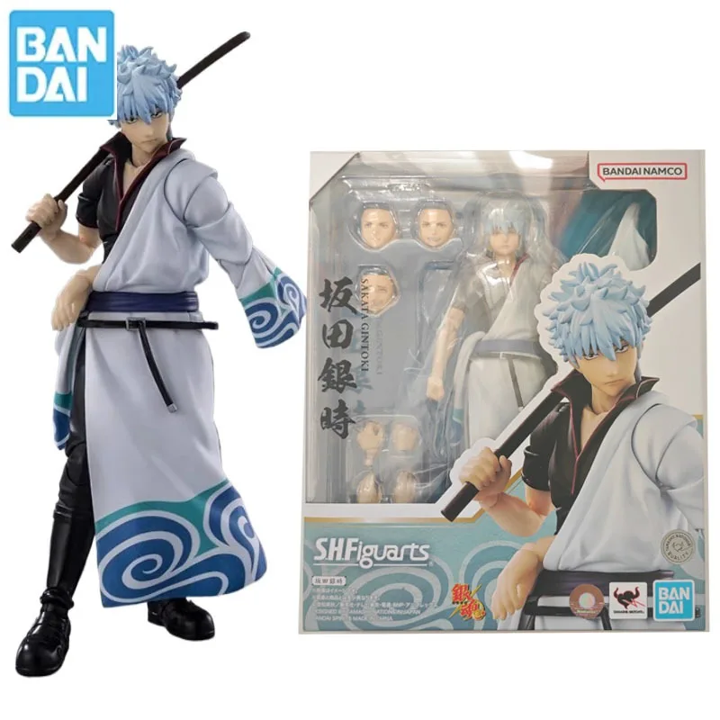 

Bandai Original S.H.Figuarts SHF Sakata Gintoki Anime Action Figures Toys for Kids Gifts Collectible Model Ornaments
