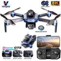 New Professional 8K HD Three Camera Drone GT8 RC Drone Obstacle Avoidance Brushless Motor Foldable FPV Wifi RC Quadcopter