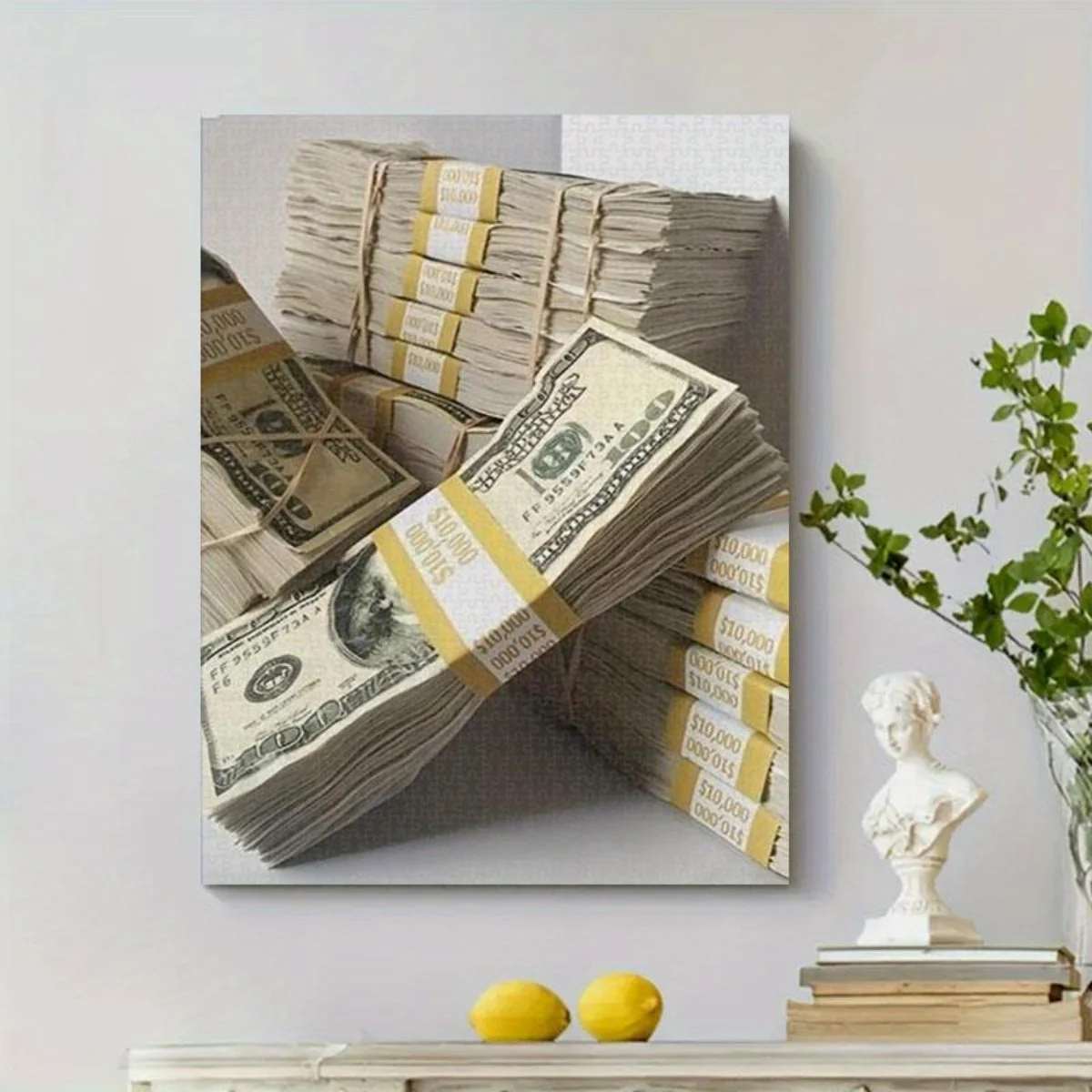 1,000pcs Jigsaw Puzzle - Realistic US Dollar Bills Stack with Golden Serial Numbers, Complex Money Puzzle for Adults - Challen image 5