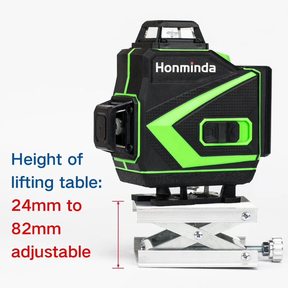 16 line 4D laser level, green line self leveling, 360 horizontal and vertical ultra strong green laser level with tripod