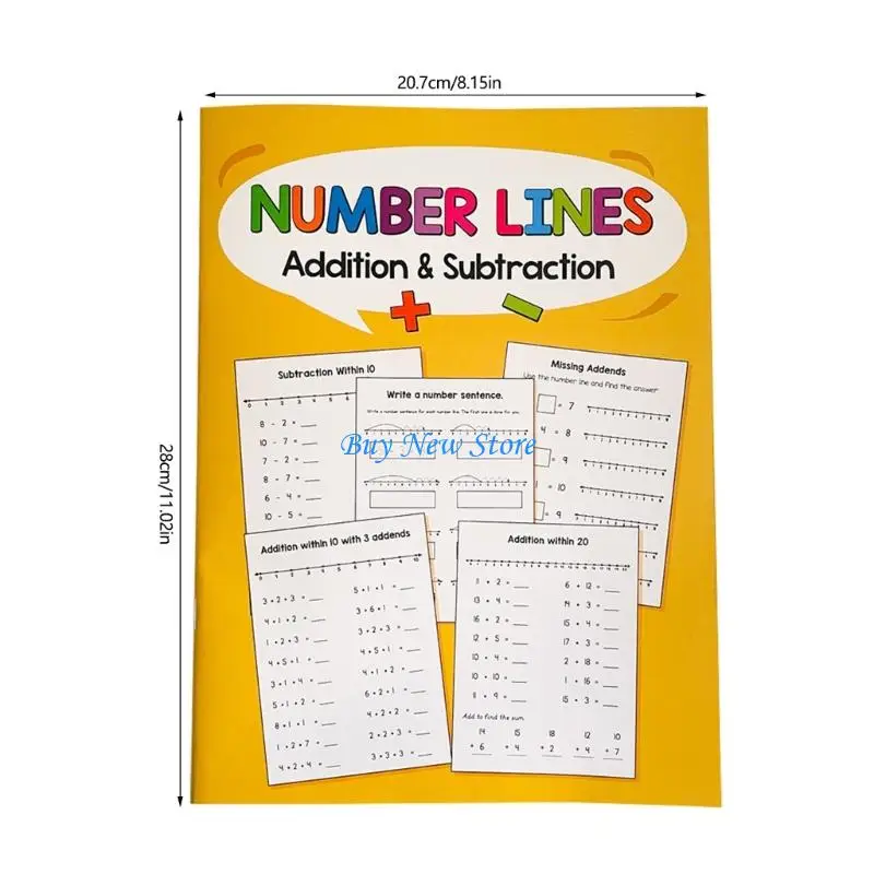 20CE Math Number Line Practice Workbook Practice Notebook With Friendly Paper for Precise Learning in School and Home Study