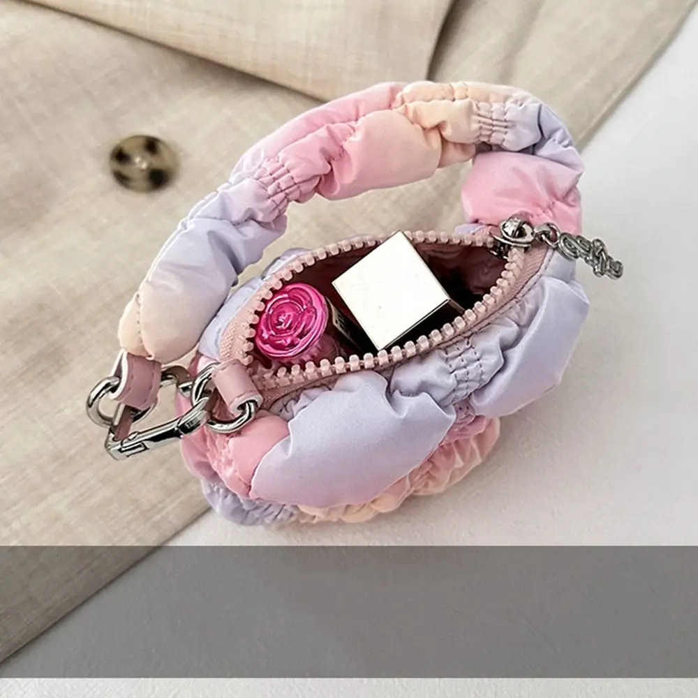 Portable Wallet Nylon Coin Purse Sling Love Keyring Change Storage Bag Purse Lipstick Earphone Bag Bag Pendant Girls/Female