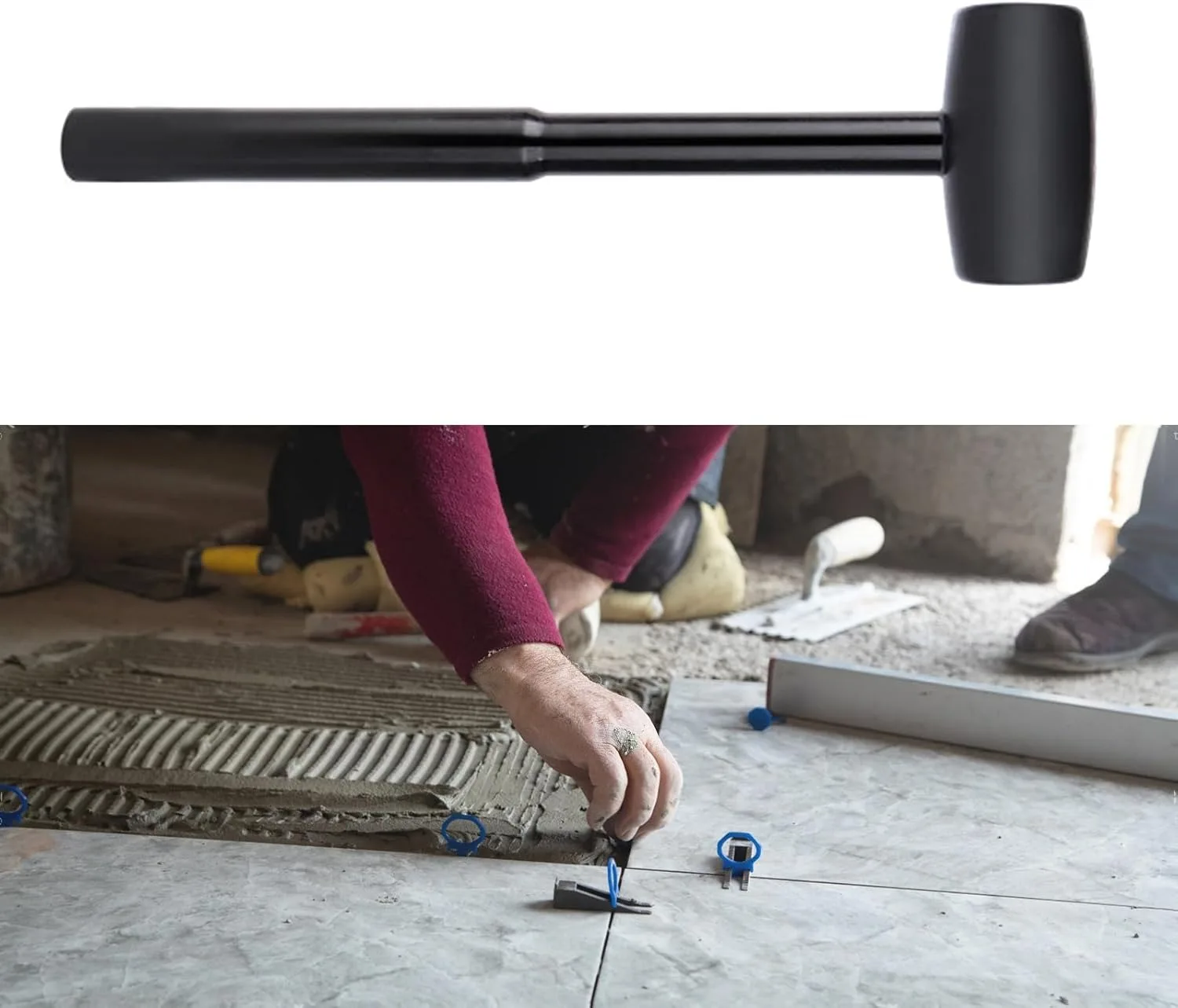 Rubber Hammer Type: Rubber Round Head for Outdoor Car Repair Floor Tile