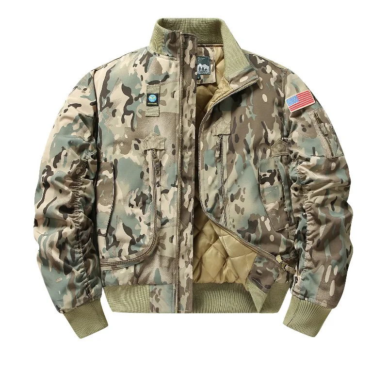 

Зимняя мужская модная куртка-бомбер, утепленная одежда с хлопковой подкладкой большого размера, мужская одежда, уличная одежда, повседневные парки