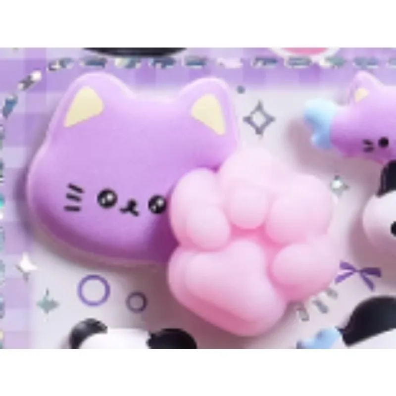 Simpatico panda 3D cartone animato antistress adesivo decorativo in gomma zampe adesivo per cassa del telefono per bambini adesivo giocattolo classico divertente per bambini