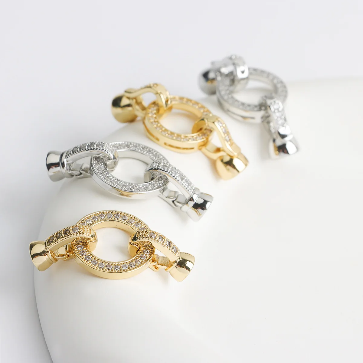 

Цельный медный циркон, круг, жемчужное ожерелье, браслет, соединительная пряжка, сделай сам, материал для изготовления ювелирных изделий, аксессуары, оптовая продажа