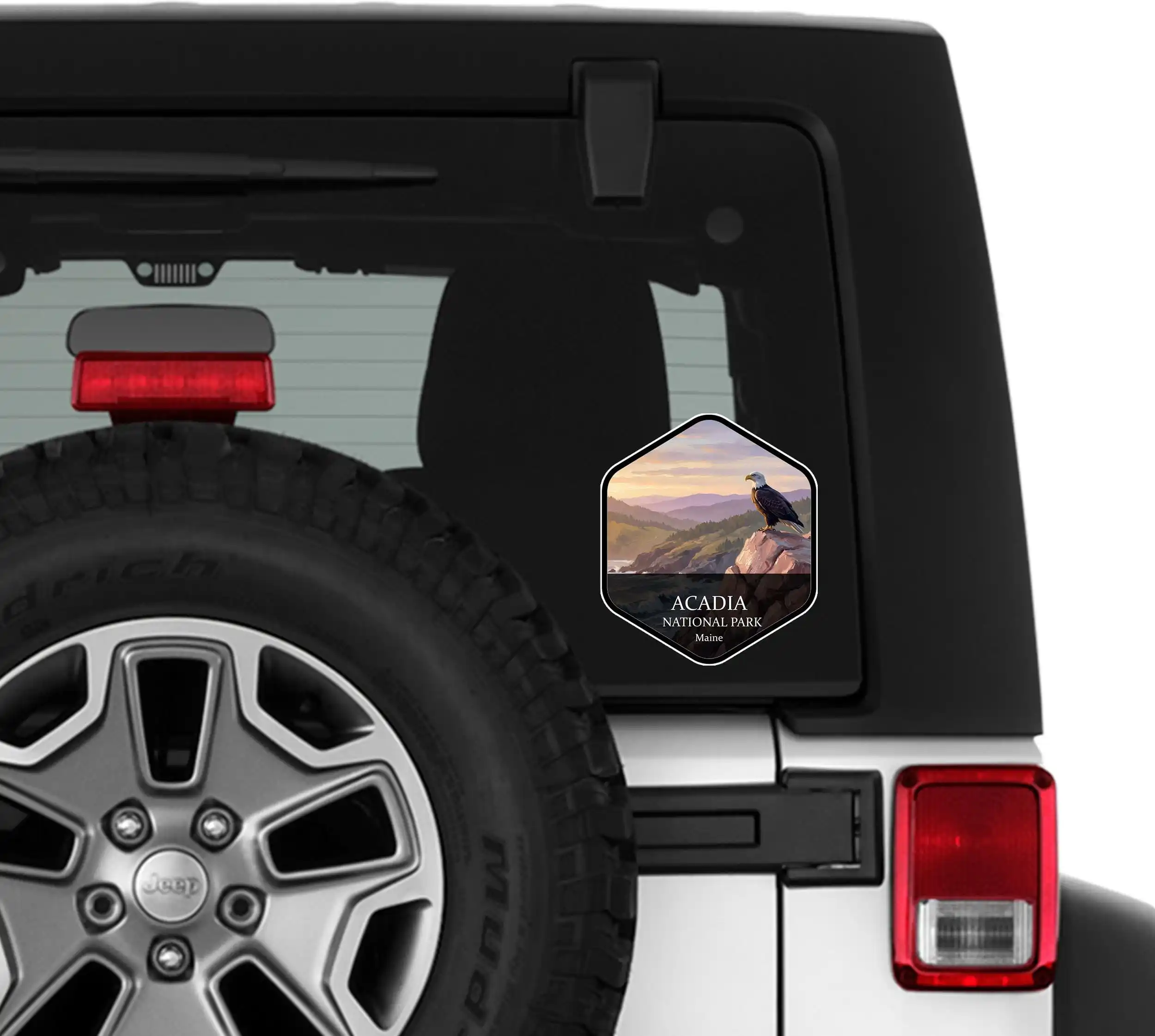 Acadia National Park Maine Vinyl Car Sticker Decal for Car Window and Water Bottle Outdoor Adventure Decor