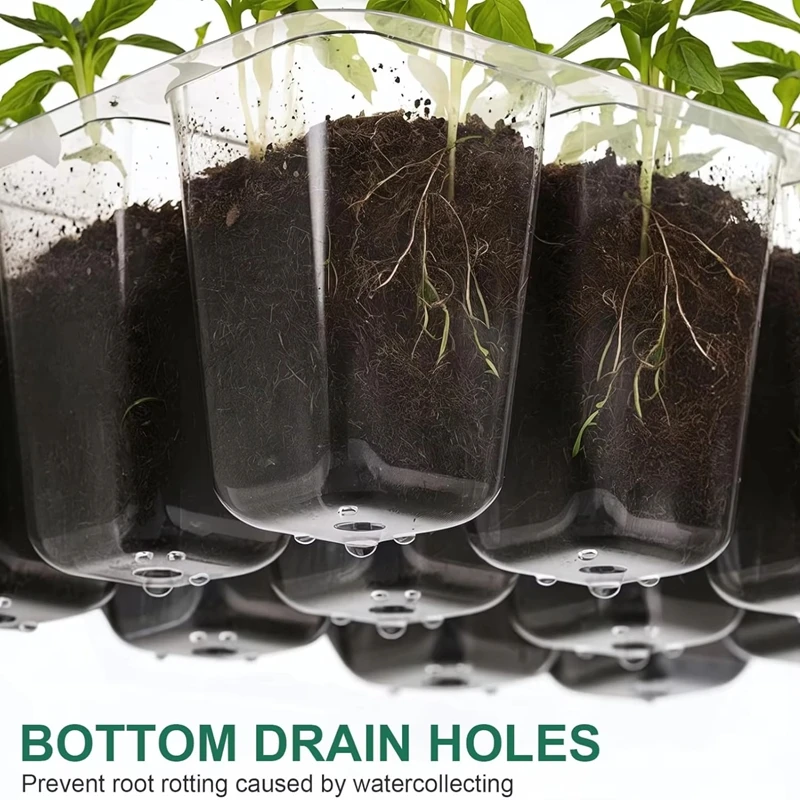 Breathable Seedling & Transplanting Box Set Multi-Functional Gardening Planting Pots Set for Home Garden