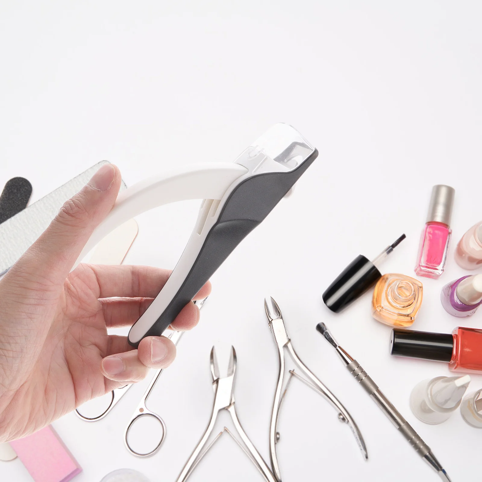 Valse Clipper U-vormige Anti-Splash Trimmer Voor Acryl Gel Nagels Fake Nail Cutter Matte Handvat Nail Tool manicure Benodigdheden