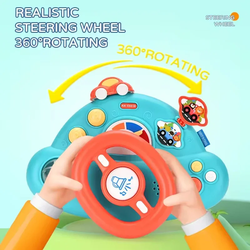 Vocal elétrico Carrinho Multifuncional, Simulado Volante, Baby Toddler, Crianças Tráfego Cognitivo Early Educational Toys